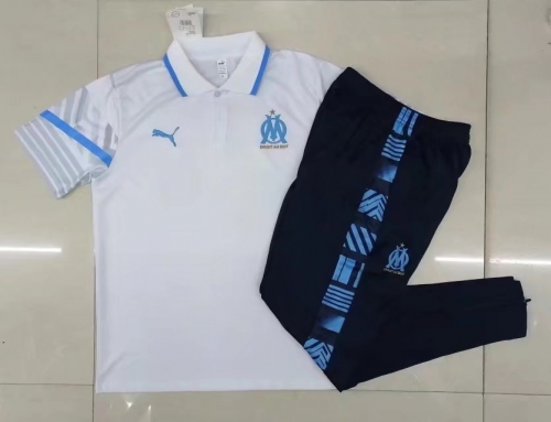 2022/23 Olympique de Marseille White Thailand Polo Uniform-815