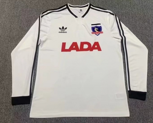 91 Retro Version Colo-Colo Home White LS Thailand Soccer Jersey AAA-1040