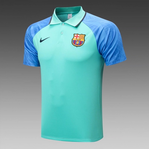 2022/23 Barcelona Light Green Polo Shirts-815