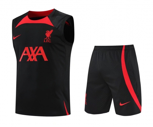 2022/23 Liverpool Black Thailand Soccer Training Vest Uniform-418