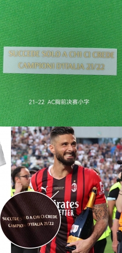 2021/22 AC milan patch on the front