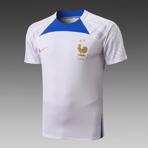 2022-23 France White Thailand Soccer Tracksuit-815