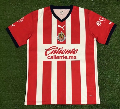 2022/23 Deportivo Guadalajara Home Red & White Thailand Soccer Jersey AAA-522/47/07/416