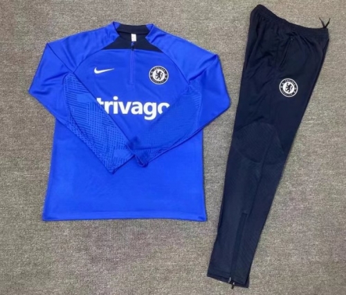 2022/23 Chelsea Cai Royal Blue Kids/Youth Thailand Soccer Tracksuit Uniform-801