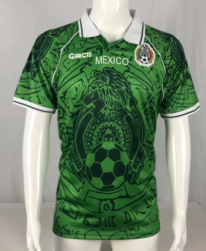 1999 Retro Version Mexico Home Green Thailand Soccer Jersey AAA-503
