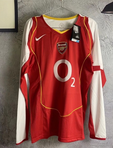 04-06 Retro Version Arsenal Home Red LS Thailand Soccer Jersey AAA-601/503