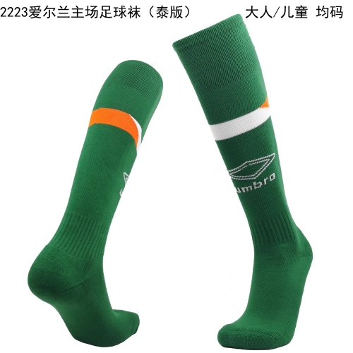 2022/23 Ireland Home Green Adult/Kids Thailand Soccer Socks