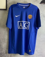 07-08 Retro Manchester United Away Blue Thailand Soccer Jersey AAA-811/313/710