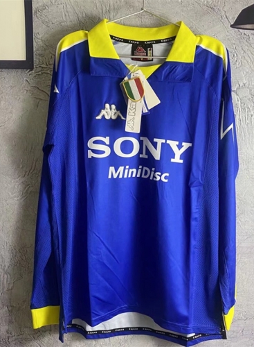 97-98 Retro Version Juventus Blue LS Thailand Soccer Jersey AAA-313