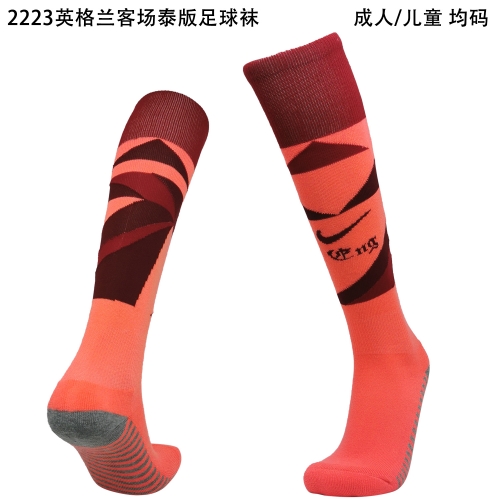 2022/23 England Away Orange Adult/Kids Thailand Soccer Socks