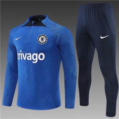 Player Version 2022/23 Chelsea Cai Blue Thailand Training Soccer Tracksuit Uniform-801