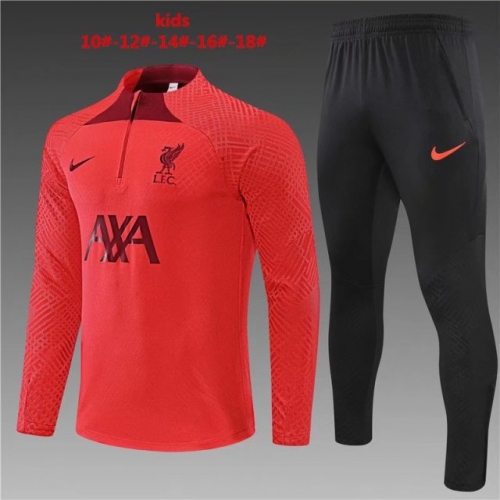 Player Version 2022/23 Liverpool Red Kids/Youth Soccer Tracksuit Uniform-801