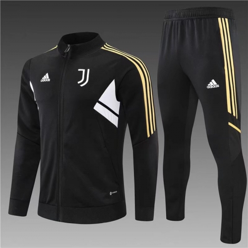 2021-22 Juventus FC Black Thailand Soccer Jacket Uniform-815