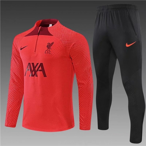 Player Version 2022-23 Liverpool Red Shorts-Sleeve Thailand Soccer Tracksuit Uniform-801