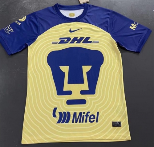 2022/23 Special Version Pumas UNAM Yellow Thailand Soccer Jersey AAA-709/47