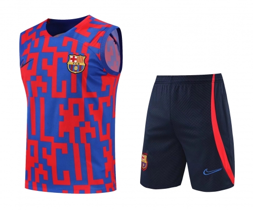 2022/23 Barcelona Pink Thailand Soccer Training Vest Uniform-418