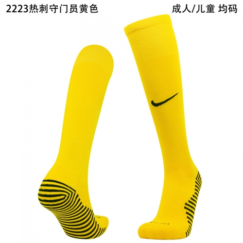 2022/23 Tottenham Hotspur Goalkeeper Yellow Adult/Kids Thailand Soccer Socks