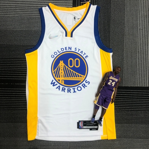 75th Commemorative Edition Golden State Warriors White V collar #00 NBA Jersey-311