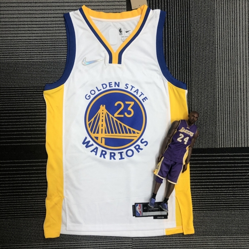 75th Commemorative Edition Golden State Warriors White V collar #23 NBA Jersey-311