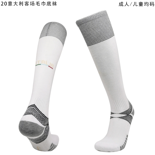 2021/2022 Italy Home White Adult/Kids Thailand Soccer Socks