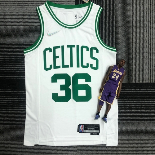 75th Commemorative Edition Boston Celtics White #36 NBA Jersey-311