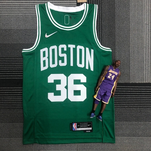 75th Commemorative Edition Boston Celtics Green #36 NBA Jersey-311