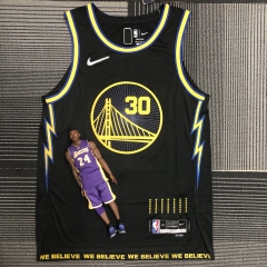 AU Player Version 2022 City Version Golden State Warriors Black #30 NBA Jersey-311