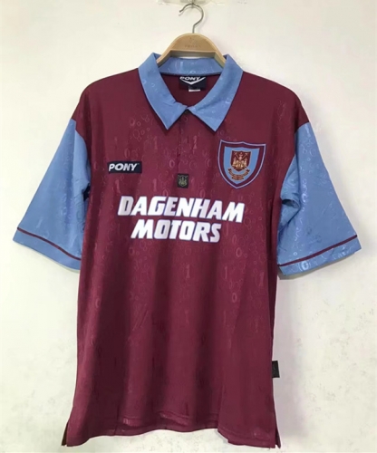 95-97 Retro Version West Ham United Home Red Thailand Soccer Jersey AAA-2011