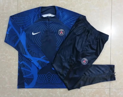 2022/23 Paris SG Blue Thailand Soccer Tracksuit Uniform-815
