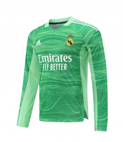 2022/23 Real Madrid Goalkeeper Green LS Thailand Soccer Jersey-418