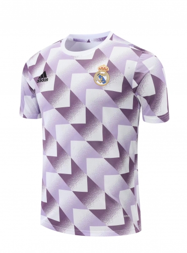 2022/23 Real Madrid White & Purple Thailand Soccer Training Jersey-418