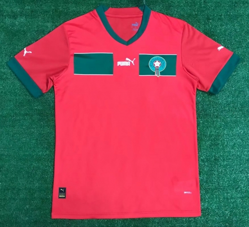 2022/23 Morocco Red Thailand Soccer Jersey AAA-320/410/1099/23