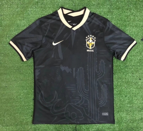 2022-23 Brazil Black Soccer Thailand Jersey AAA-38/416/07