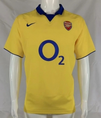 2003-2005 Retro Version Arsenal Away Yellow Thailand Soccer Jersey AAA-503/1041/811