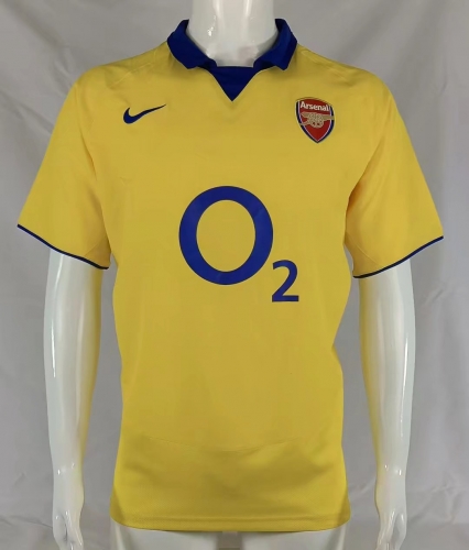 2003-2005 Retro Version Arsenal Away Yellow Thailand Soccer Jersey AAA-503/1041