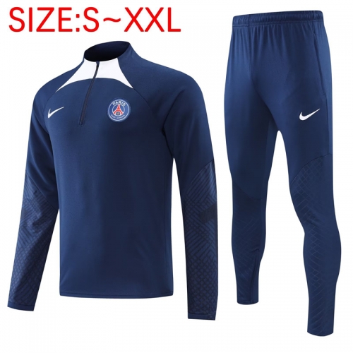 2022/23 Paris SG Royal Blue Thailand Soccer Tracksuit Uniform-PO