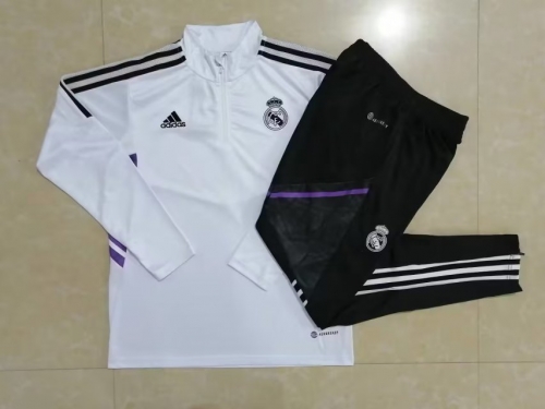 2022/23 Real Madrid White Thailand Tracksuit Uniform-815/GDP
