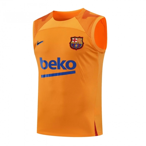 2022/23 Barcelona Orange Thailand Soccer Training Vest-418