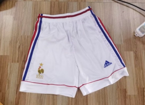 98 Retro Version France White Thailand Soccer Shorts-710