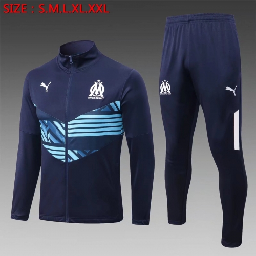 2022/23 Olympique de Marseille Royal Blue Jacket Uniform-815