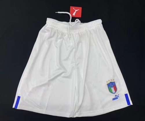 2022/23 Italy Home White Thailand Soccer Shorts-509