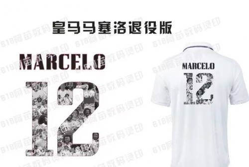 Retired Version 2022-23 Real Madrid Home White #12 (MARCELO) Thailand Soccer Jersey AAA-416
