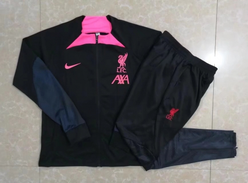 2022-23 Liverpool Black Thailand Soccer Jacket Uniform-815