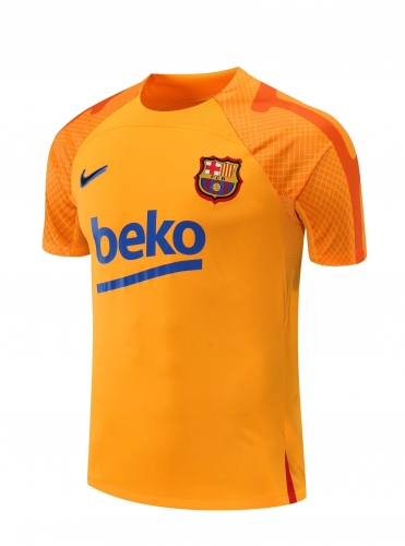 Different sleeve 2022/23 Barcelona Orange Thailand Soccer Training Jersey-418
