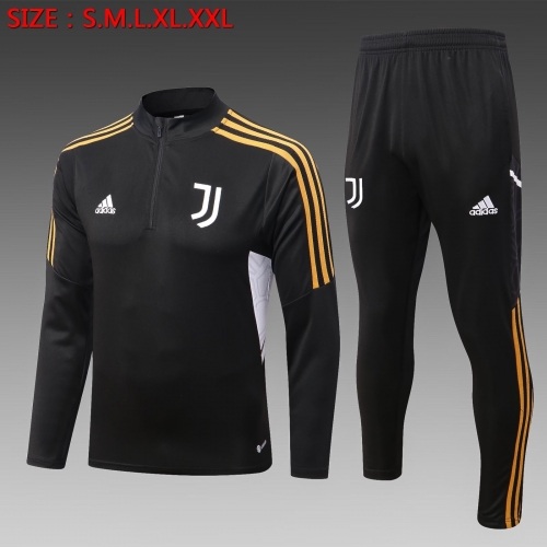 2022/23 Juventus FC Black Thailand Soccer Tracksuit Uniform-815