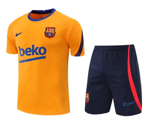 2022/23 Barcelona Orange Thailand Soccer Training Uniform-418