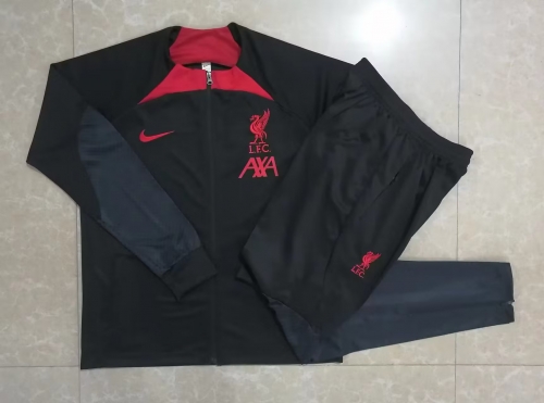 2022-23 Liverpool Black & Red Thailand Soccer Jacket Uniform-815