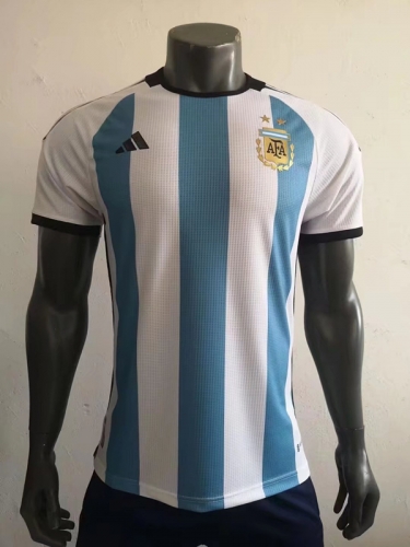 Player Special Version 2022/23 Argentina White & Blue Thailand Soccer Jersey AAA-703