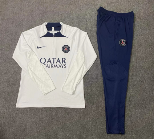 2022/23 Paris SG White Thailand Soccer Tracksuit Uniform-801