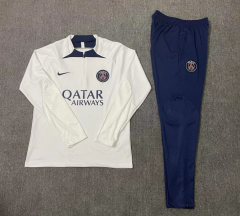 2022/23 Paris SG White Youth/Kids Thailand Soccer Tracksuit Uniform-801